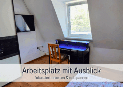 Fewos Bremerhaven Wohnung Am See Arbeitsplatz mit Aussicht