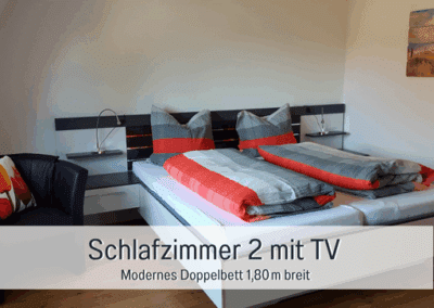 Fewos Bremerhaven Wohnung Am See Schlafzimmer 2 mit TV