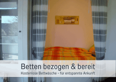 Fewos Bremerhaven Wohnung Geeste 1 Betten bezogen kostenlose Bettwäsche