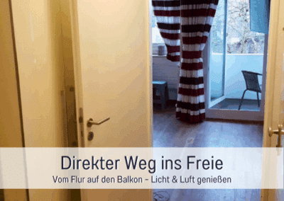 Fewos Bremerhaven Wohnung Geeste 2 Vom Flur auf den Balkon