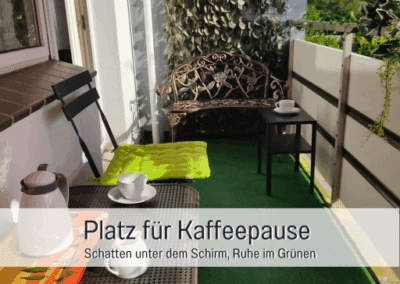 Fewos Bremerhaven Wohnung Lilie Platz für Kaffeepause