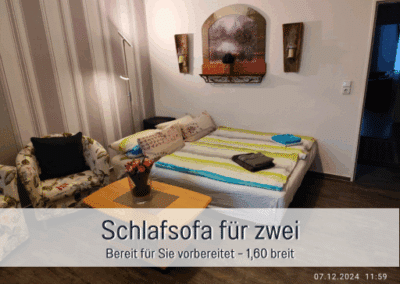 Fewos Bremerhaven Wohnung Lilie Schlafsofa für zwei