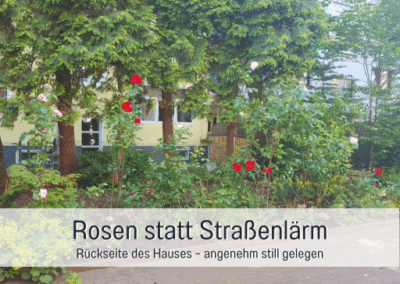 Fewos Bremerhaven Wohnung Rutenberg Rosen statt Straßenlärm