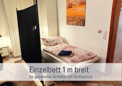 Fewos Bremerhaven Wohnung Bremerhaven Langen Einzelbett mit Trennwand